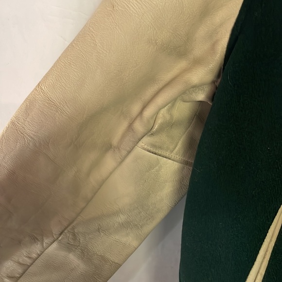 Rare Vintage 70’s Varsity Letterman Bomber Jacket Wool & Leather Size Medium - Picture 7 of 9